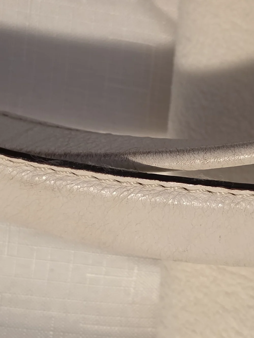 White Leather Shoulder Bag with Front Pockets